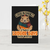 Carte Groundhogs Prefer Longer Days Over Winter  (Fleur jaune)