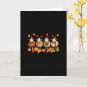 Carte Group Sheeps Thanksgiving Fall Leaves Pumpkins Far (Fleur jaune)