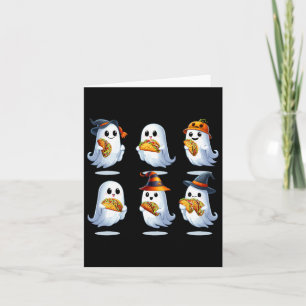 Carte Groupe Boom Fantômes Manger Tacos Halloween Amoure