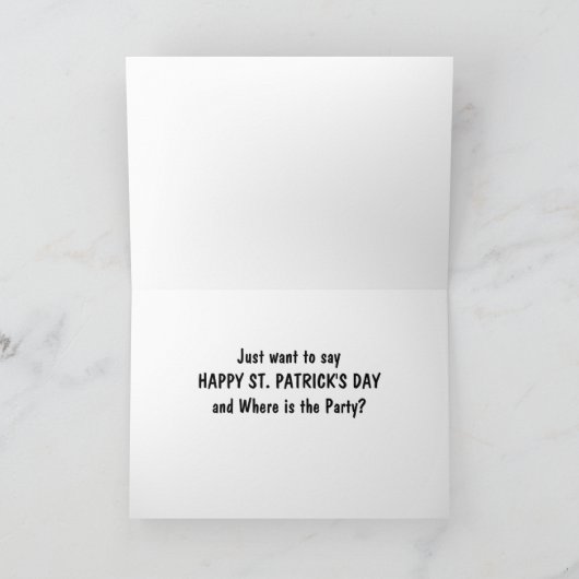 CARTE **GROUPE CHAT** VEUT DIRE HEUREUX ST PATRICK'S DAY (Intérieur)