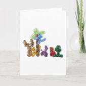 Carte groupe d'animaux en ballons (Devant)
