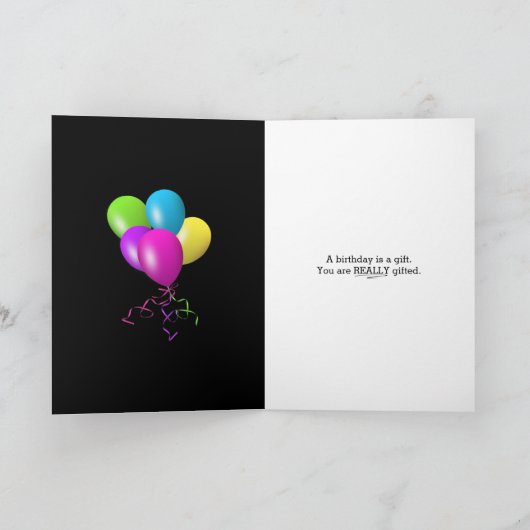 Carte Groupe de ballon d'anniversaire de groupe (Intérieur)