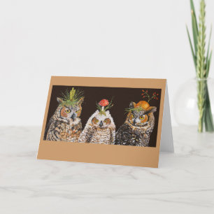 Carte groupe de chouettes