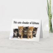 CARTE GROUPE DE "CUTE KITTENS DIT HEUREUX ANNIVERSAIRE" (Devant)