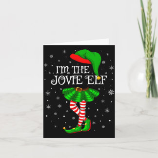 Carte Groupe de famille assorti Je suis l'elfe Jovie Noë