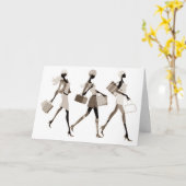 Carte GROUPE DE FILLES POUR LE 40ème DE MME (Fleur jaune)