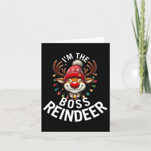 Carte Groupe de jumelage de la famille Boss Reindeer Noë