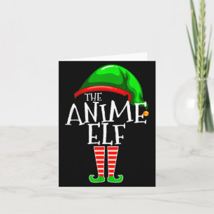 Carte Groupe de lutins d'anime Cadeau de Noël familial a