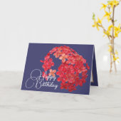 Carte Groupe de petites fleurs rouges Arrière - plan de  (Fleur jaune)