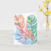 Carte Groupe de plumes (Fleur jaune)