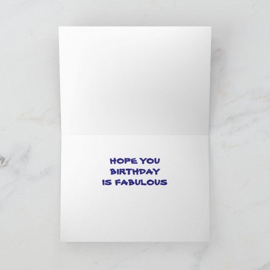 CARTE GROUPE DIT **ESPÉRONS QUE VOTRE ANNIVERSAIRE EST F (Intérieur)