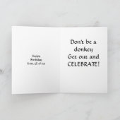 CARTE GROUPE DONKEY SOUHAITS D'ANNIVERSAIRE (Intérieur)