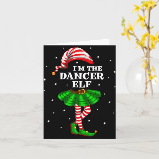 Carte Groupe familial Je suis la danseuse Elf Christmas (Fleur jaune)