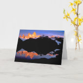 Carte Groupe Fitz Roy reflété dans les lacs glaciaires (Fleur jaune)