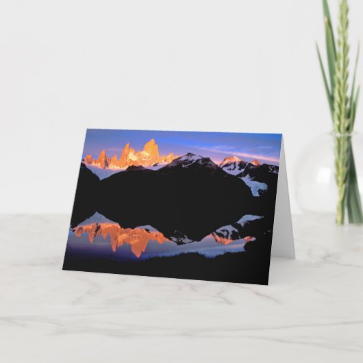 Carte Groupe Fitz Roy reflété dans les lacs glaciaires (Devant)