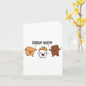 Carte Groupe Hug S'mores Feu de Campfire Marshmallow Cho (Fleur jaune)