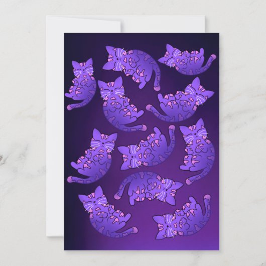 Carte Groupe mignon pourpre Neon Kitten (Devant)