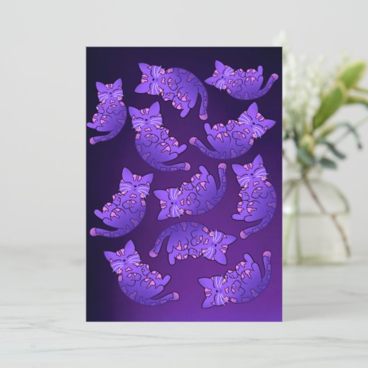 Carte Groupe mignon pourpre Neon Kitten (Debout devant)