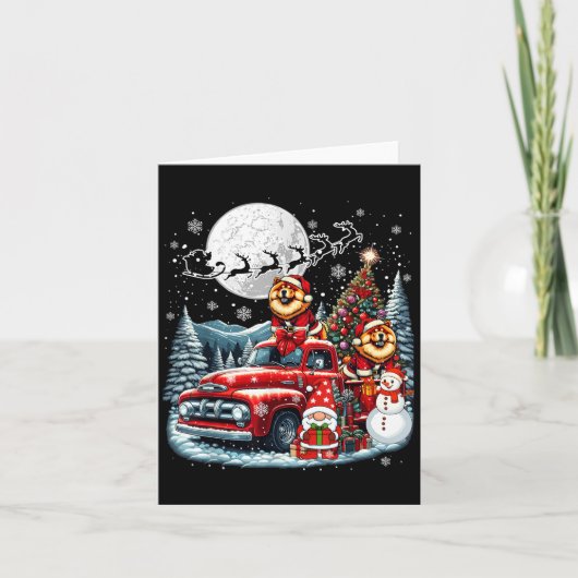 Carte Groupe Xmas Gnome Snowman Père Noël Chow Chows Sur (Devant)