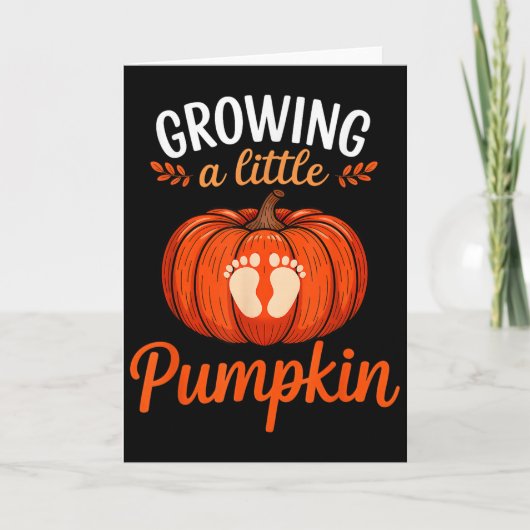Carte Growing A Little Pumpkin Pregnancy Thanksgiving Ma (Devant)