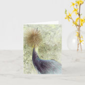 Carte grue couronnée par Africain - inversez (Fleur jaune)