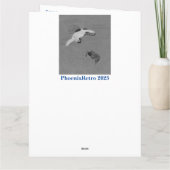 Carte Grue de Sarus survolant la tortue dans la mer (Dos)