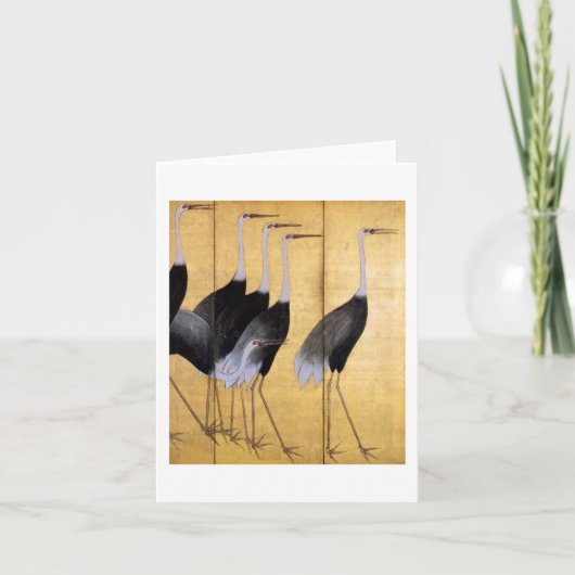 Carte Grue, Ogata Korin Art japonais (Devant)