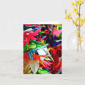 Carte Grues en papier (Fleur jaune)