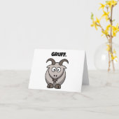 Carte Gruff Grey Chèvre Funny Fairy Tale Dessin (Fleur jaune)