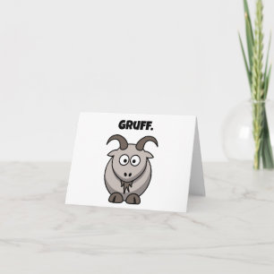 Carte Gruff Grey Chèvre Funny Fairy Tale Dessin