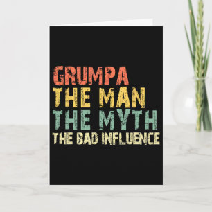 Carte Grumpa l'homme le mythe Byd Influence Drôle Vintag