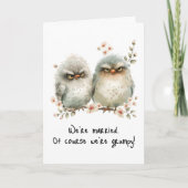 Carte Grumpy Birds Funny Sarcastic Anniversaire Card (Devant)