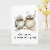 Carte Grumpy Birds Funny Sarcastic Anniversaire Card (Fleur jaune)