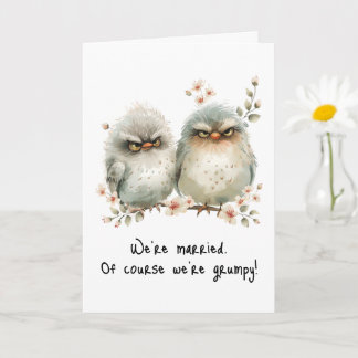 Carte Grumpy Birds Funny Sarcastic Anniversaire Card