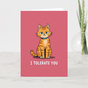 Carte Grumpy Cat Je Vous Tolère