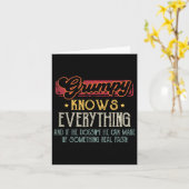 Carte Grumpy connaît tout Funny Grumpy Fête des pères G (Fleur jaune)