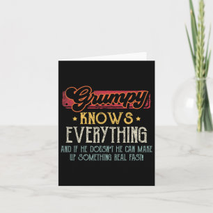 Carte Grumpy connaît tout Funny Grumpy Fête des pères G