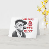 Carte Grumpy est le nouveau heureux (Fleur jaune)