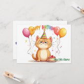 Carte Grumpy Ginger Cat Birthday Humor (Devant/Arrière en situation)