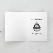 Carte Grumpy Old Man Club Amusant "Over the Hill" Annive (Intérieur)