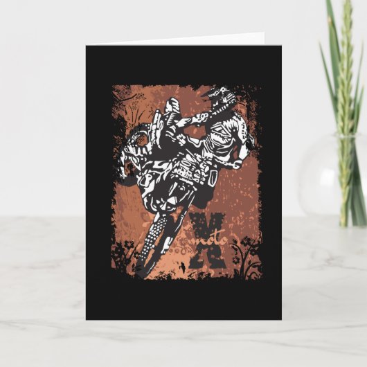 Carte Grunge de motocross (Devant)