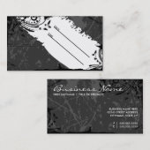 carte grunge noire et blanche de rendez-vous (Devant / Derrière)