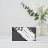 carte grunge noire et blanche de rendez-vous (Debout devant)