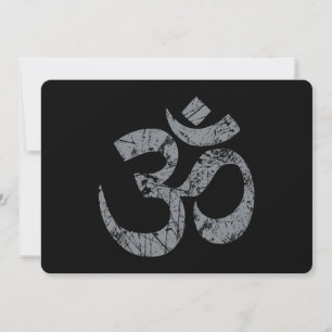 Carte Grunge OM Symbole Spiritualité Yoga