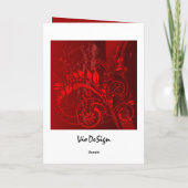 Carte grunge rouge (Dos)