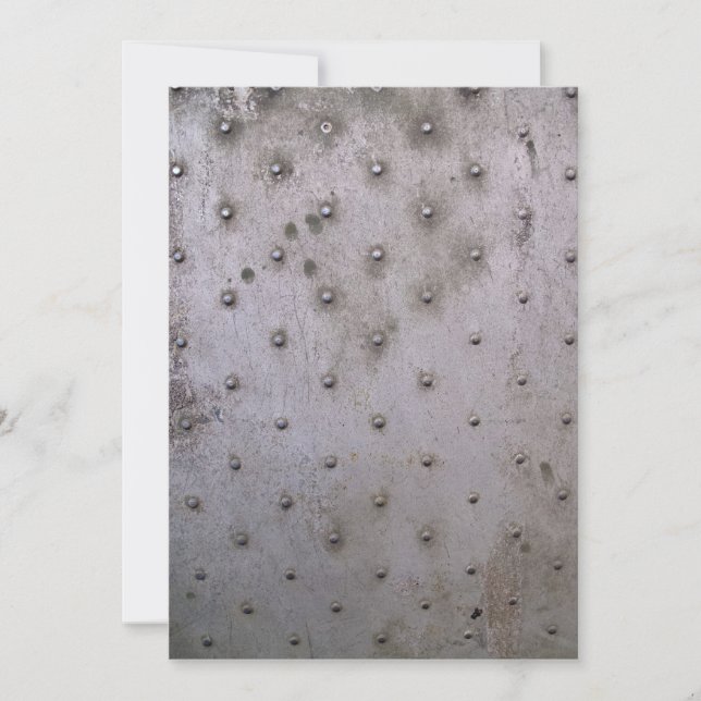 Carte Grunge tôle d'acier avec Rivets (Devant)