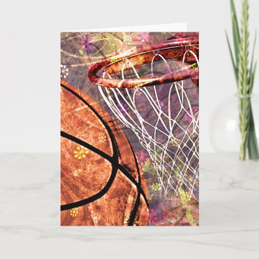 Carte Grungy Girly Basketball (Devant)