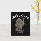 Carte Gryla arrive, méfiez-vous de la sorcière de Yule C (Fleur jaune)