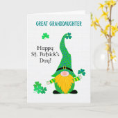 Carte Gt Grandgirl St Patrick's Fun Leprechaun Card (Fleur jaune)