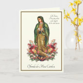 Carte Guadalupe Messe de Sympathie espagnole Offrant la (Fleur jaune)